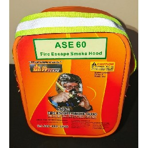 ASE60 FIRE ESCAPE SMOKE HOOD - 60 MINUTE - SOFT TRAVEL CASE
